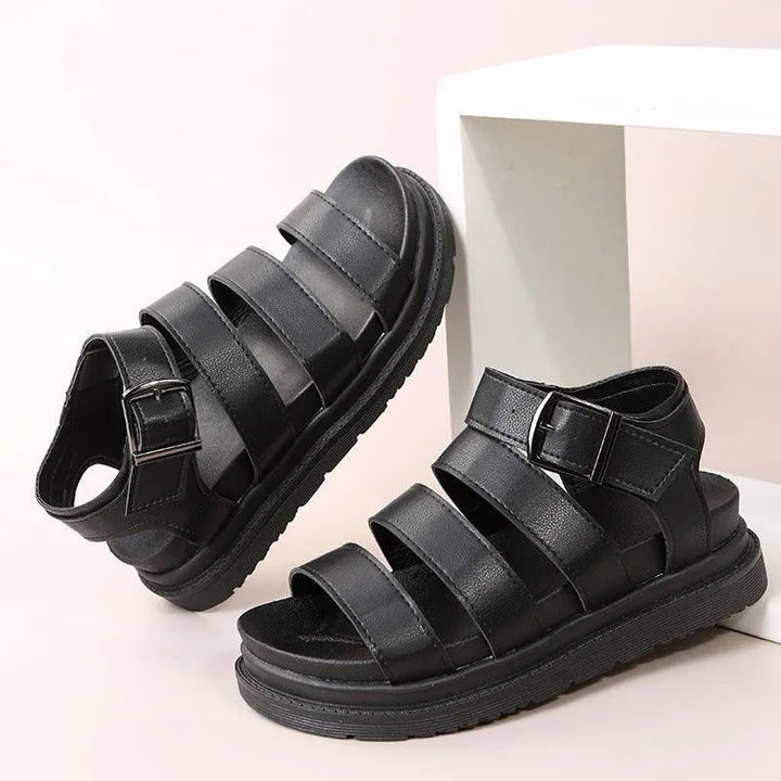 Levoire | Sandales avec boucle et talon à bout ouvert Noir