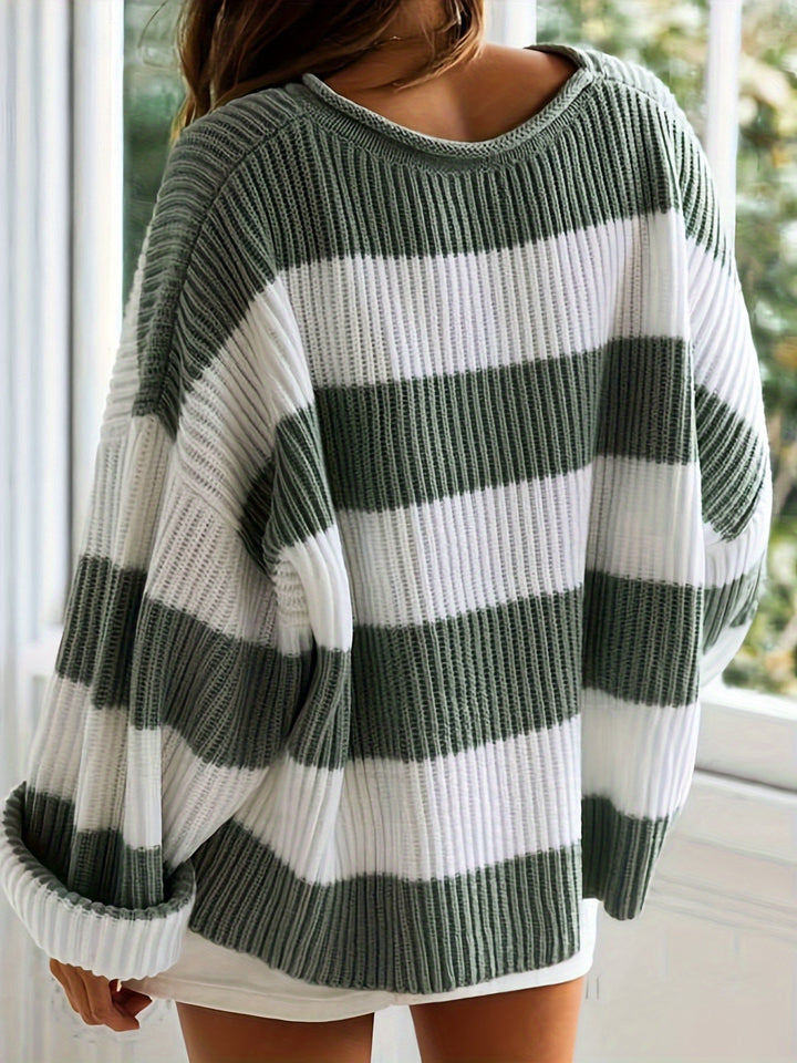 Levoire | Pull En Tricot Avec Col Rond Et Rayures