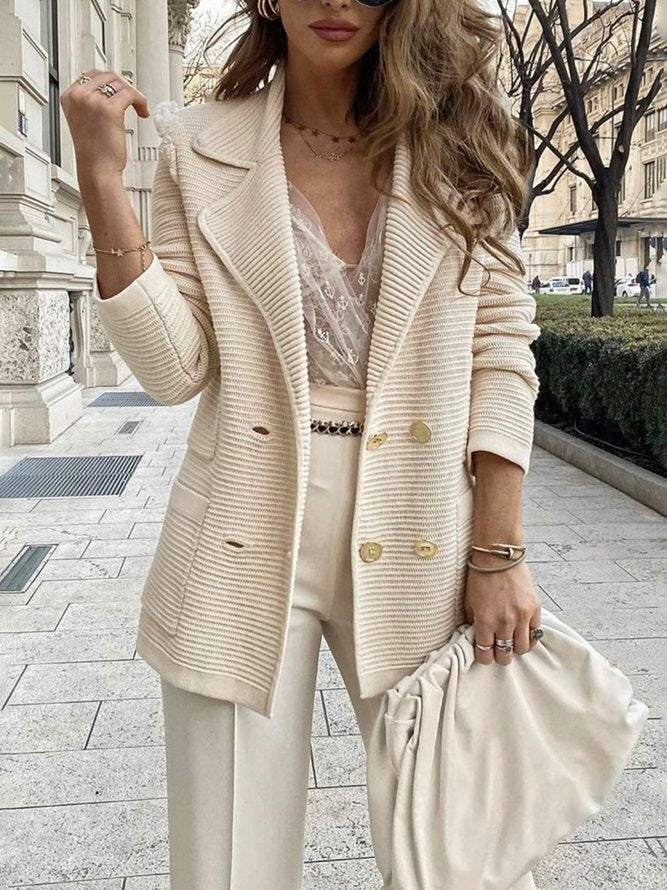Levoire | Manteau Élégant En Laine Femme Beige