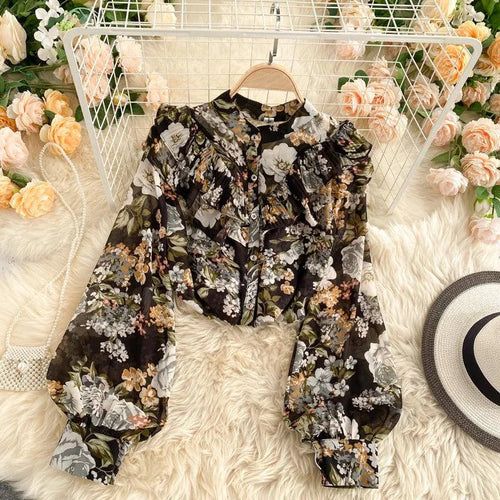Levoire | Chemisier en chiffon avec des manches bouffantes
