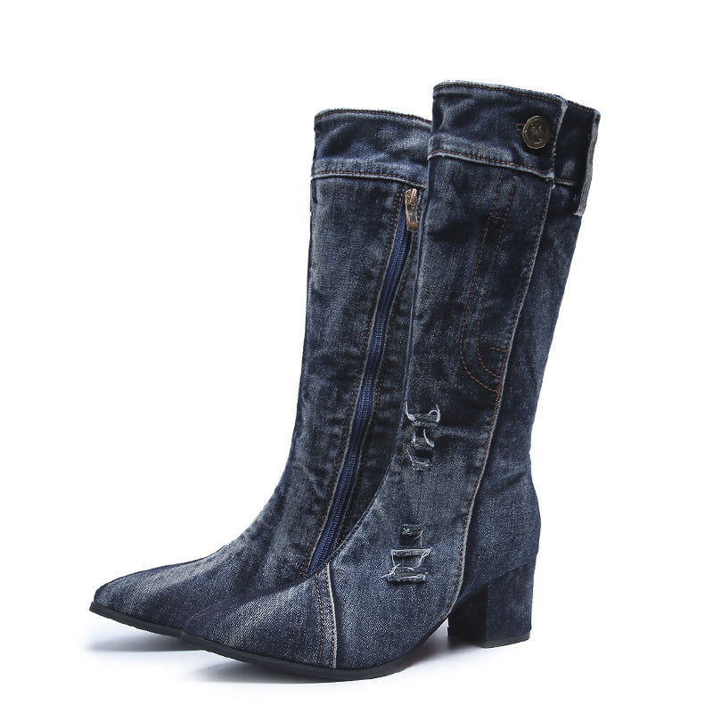 Levoire | Bottes Denim Statement Bleu