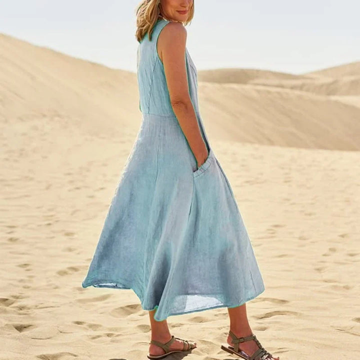 Levoire | Robe D'Été Maximekko À Manches Longues Style Moderne
