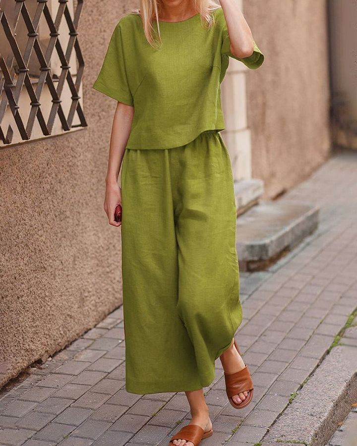 Levoire | Ensemble De Détente En Lin Vert