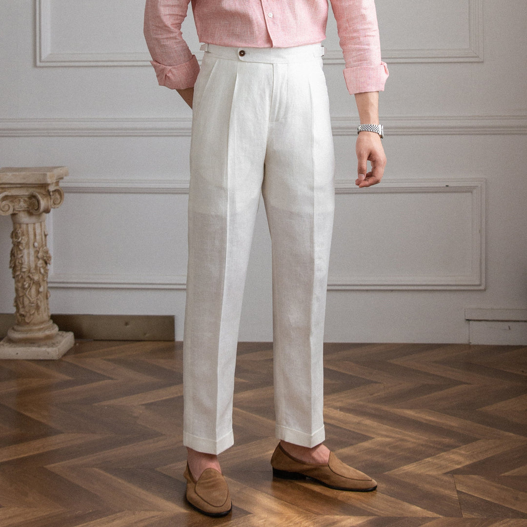 Levoire | Pantalon En Lin Léger Avec Taille Élastique