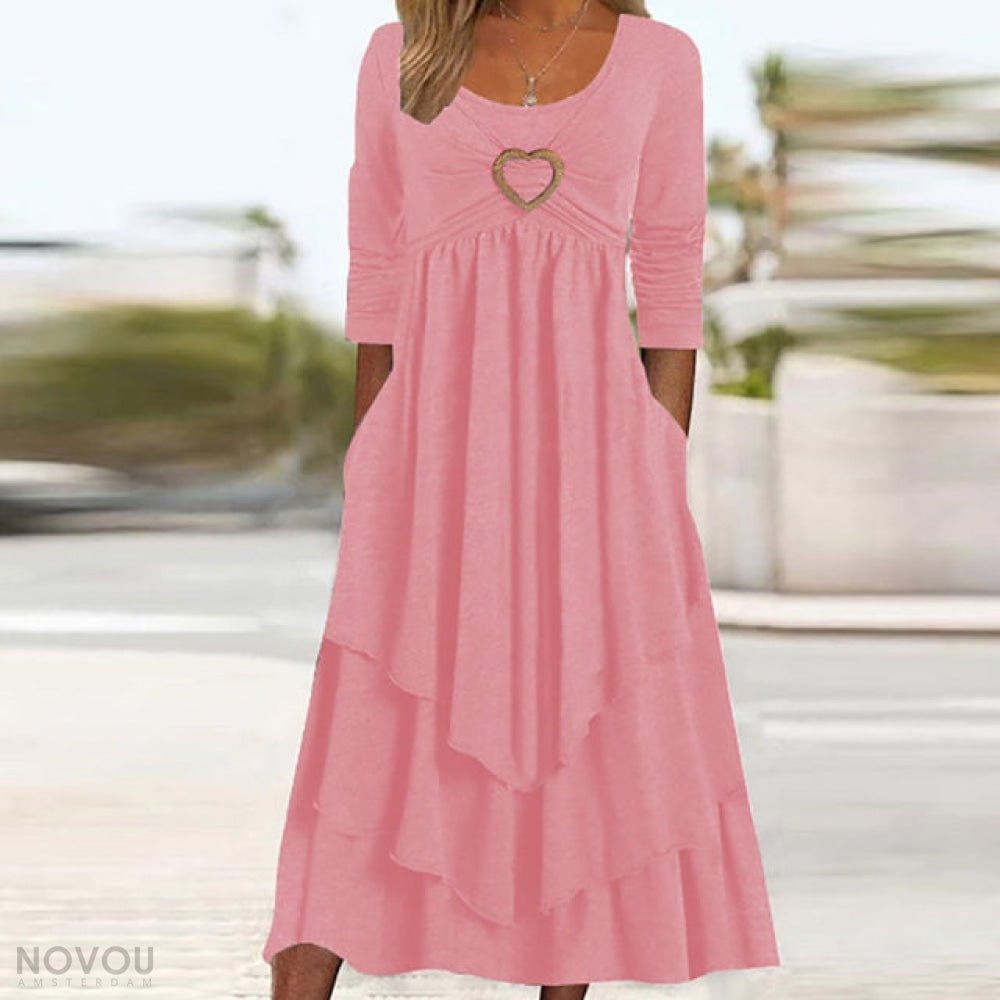 Levoire | Robe Élégante En Silhouette Simple Rosa