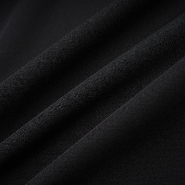 Levoire | Noir Ouvert Dos Plissé Midi Robe
