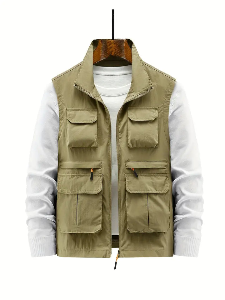Levoire | Rento Gilet Avec Col Montant Pour Élégant Khaki