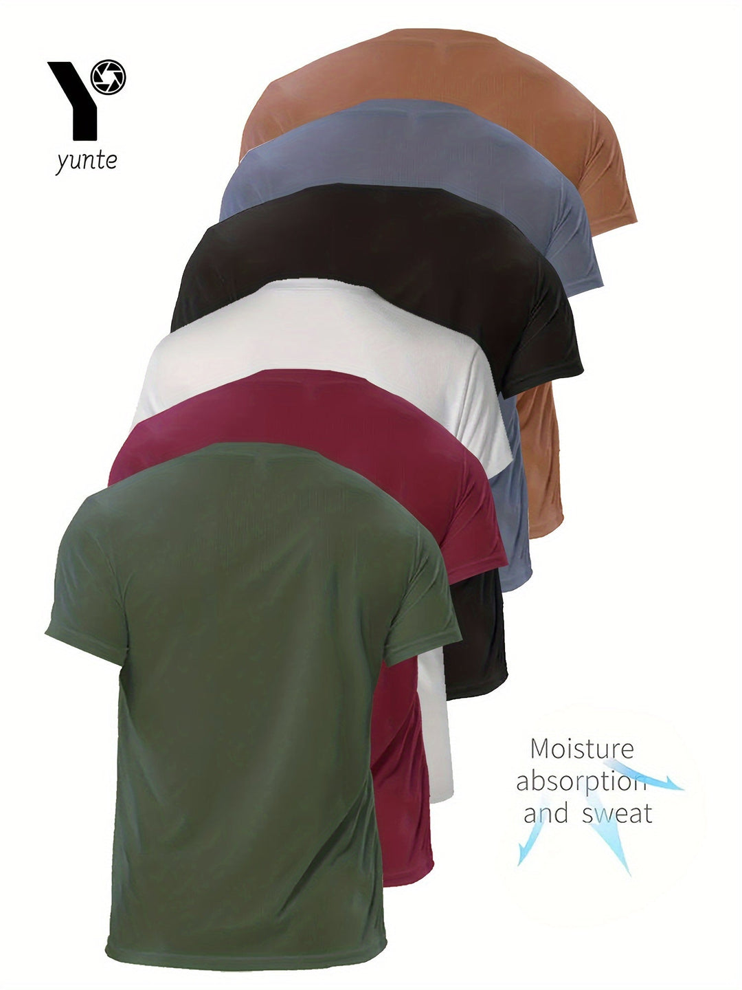 Levoire | Pack De 6 T-Shirts De Sport Pour Hommes Sèche Rapidement & Respirants