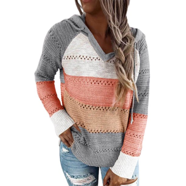 Levoire | Sweat À Capuche À Encolure En V Pour Femmes Gris