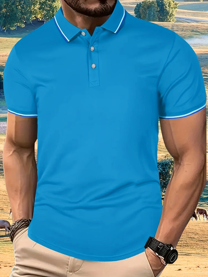 Levoire | Polo Léger Pour Homme Avec Bouton Pauw Bleu