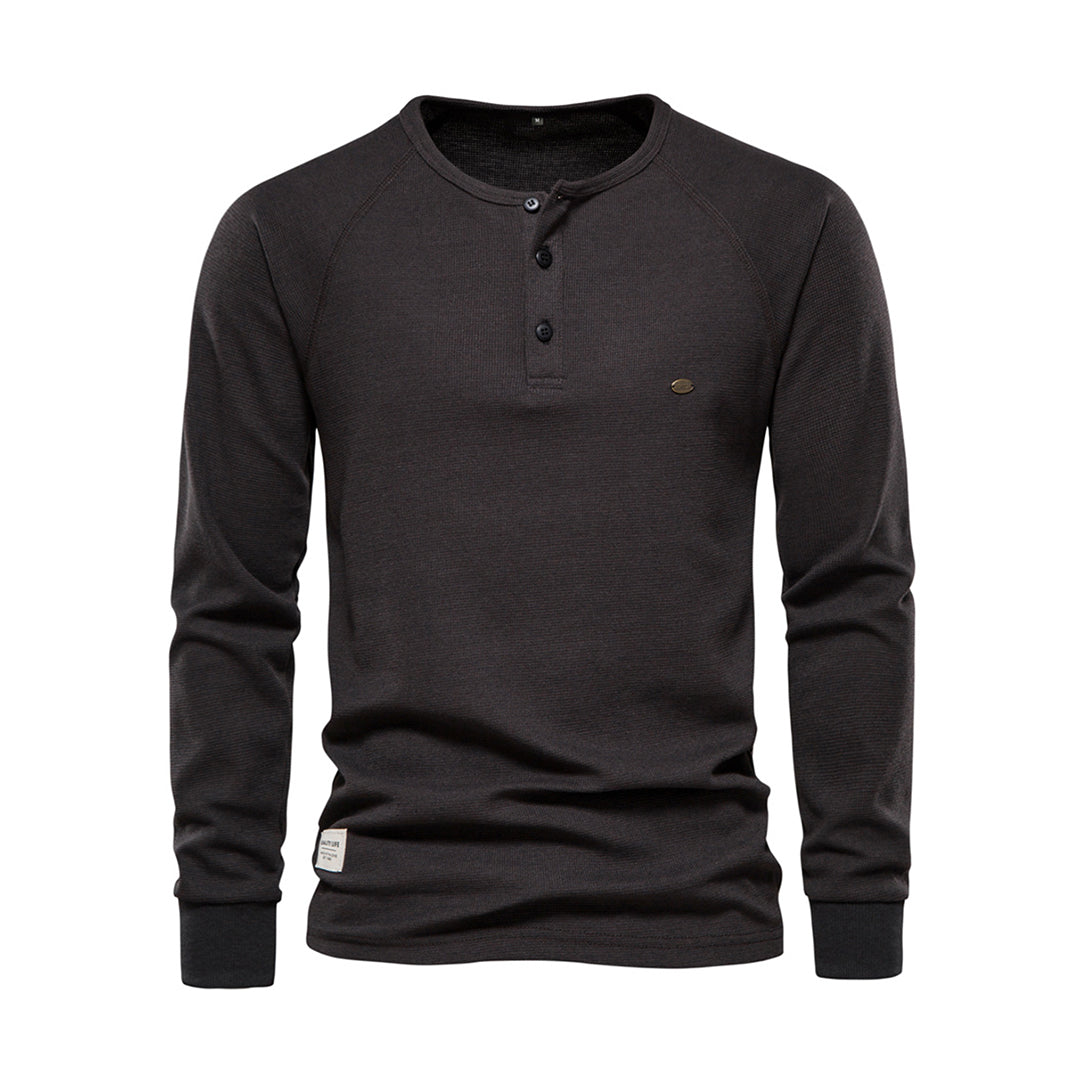 Levoire | Chemise Élégante À Manches Longues Pour Hommes Noir