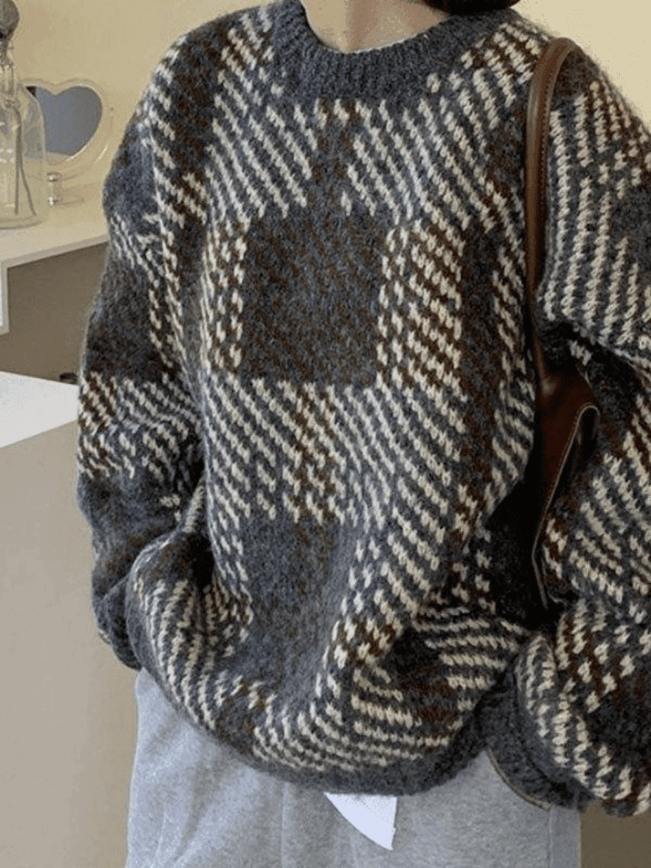 Levoire | Sweat-Shirt En Tricot À Carreaux