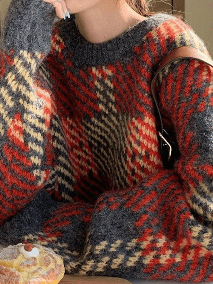 Levoire | Sweat-Shirt En Tricot À Carreaux