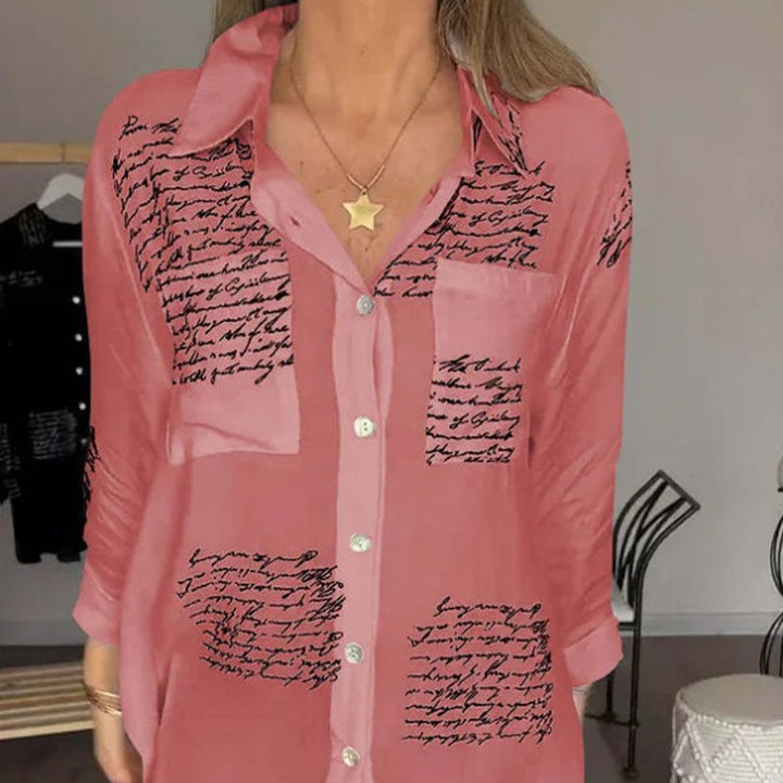 Levoire | Blouse Légère À Imprimé Avec Manches Longues Pour Femmes Rot