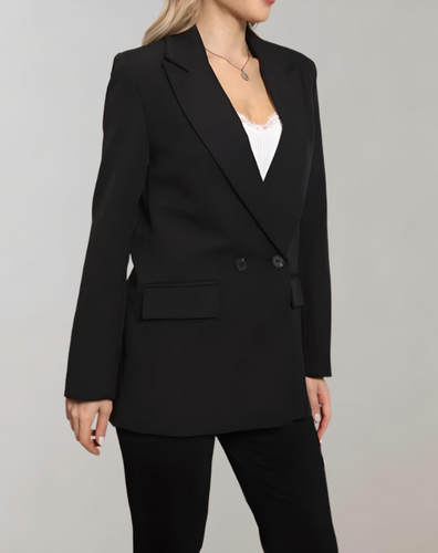 Levoire | Veste De Col Formel Unie Grande Taille Confortable