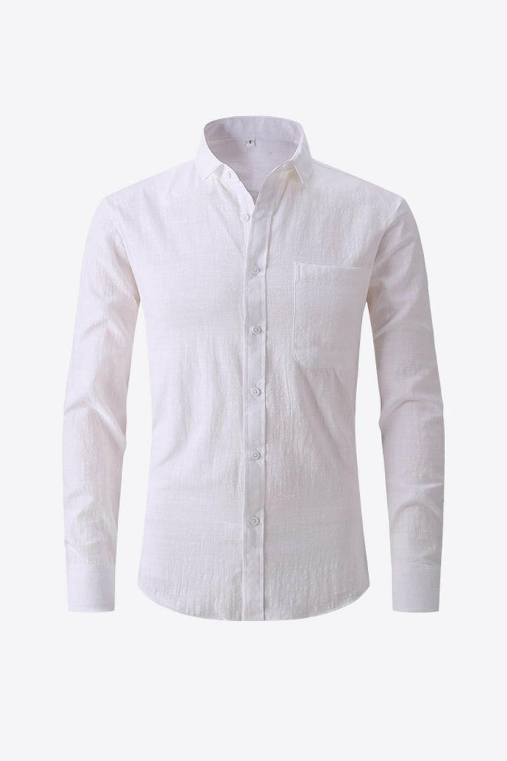Levoire | Chemise À Manches Longues À Col Classique Blanc