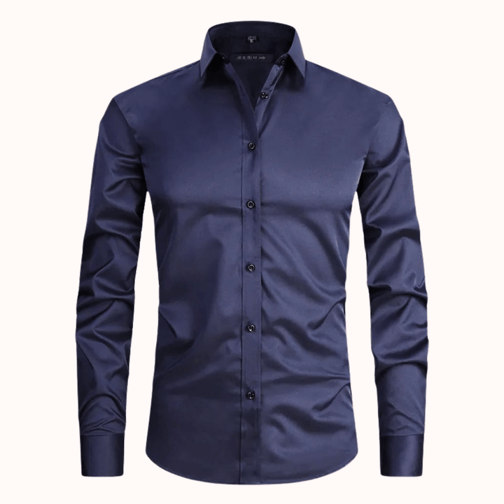 Levoire | Chemise Homme Ajustée Confortable Stretch Mode de Loisir Design Intemporel Bleu marine