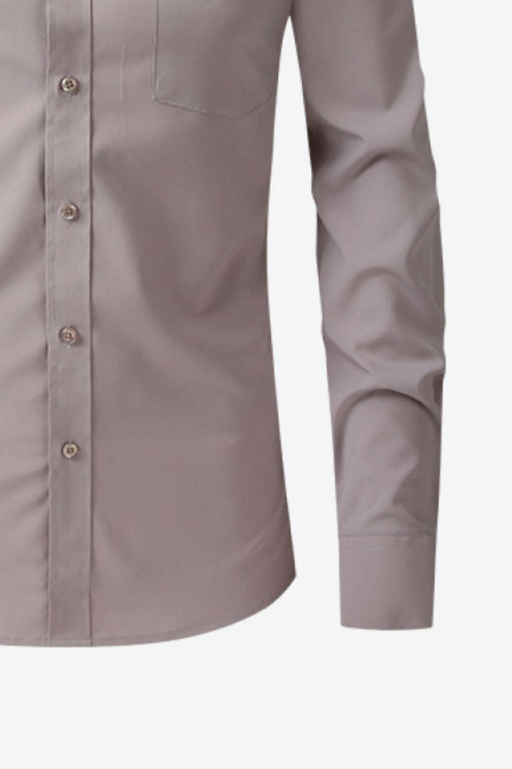 Levoire | Chemise Classique À Manches Longues Avec Col Et Poche