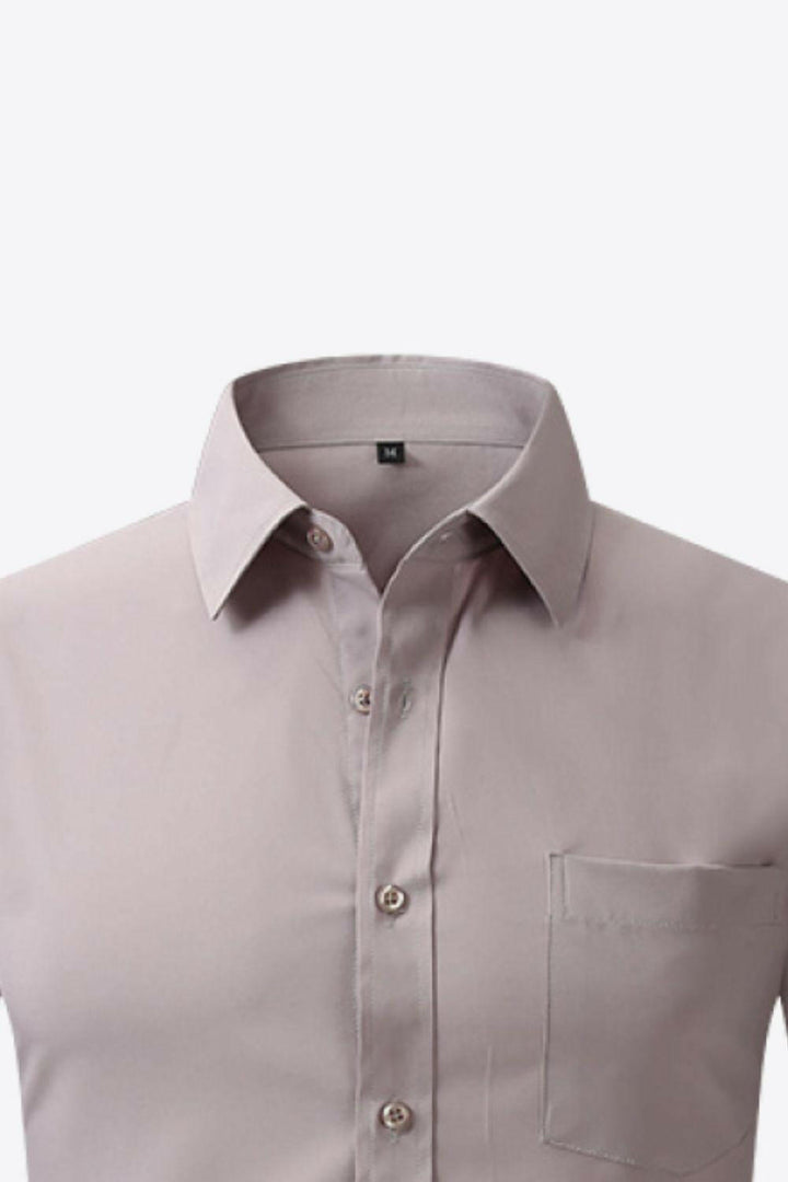Levoire | Chemise Classique À Manches Longues Avec Col Et Poche