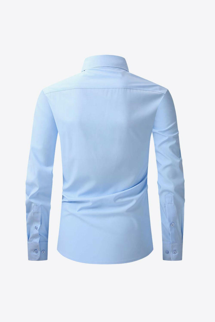 Levoire | Chemise Classique À Manches Longues Avec Col Et Poche