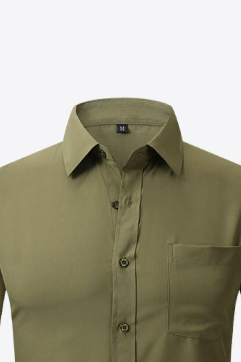 Levoire | Chemise Classique À Manches Longues Avec Col Et Poche
