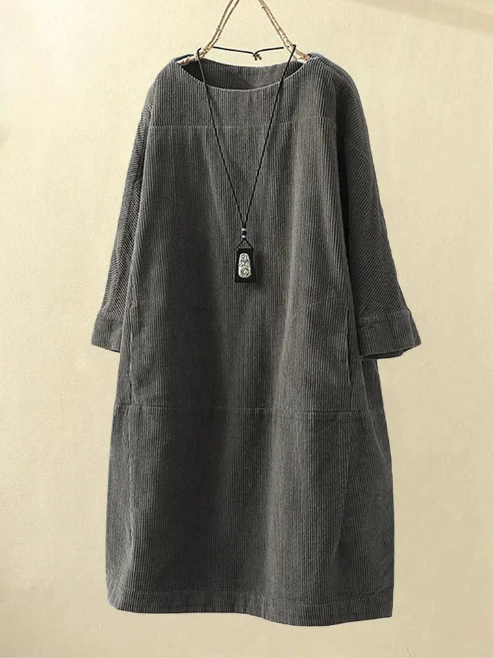 Levoire | Élégance et Confort en Velours Côtelé et Nylon Gris