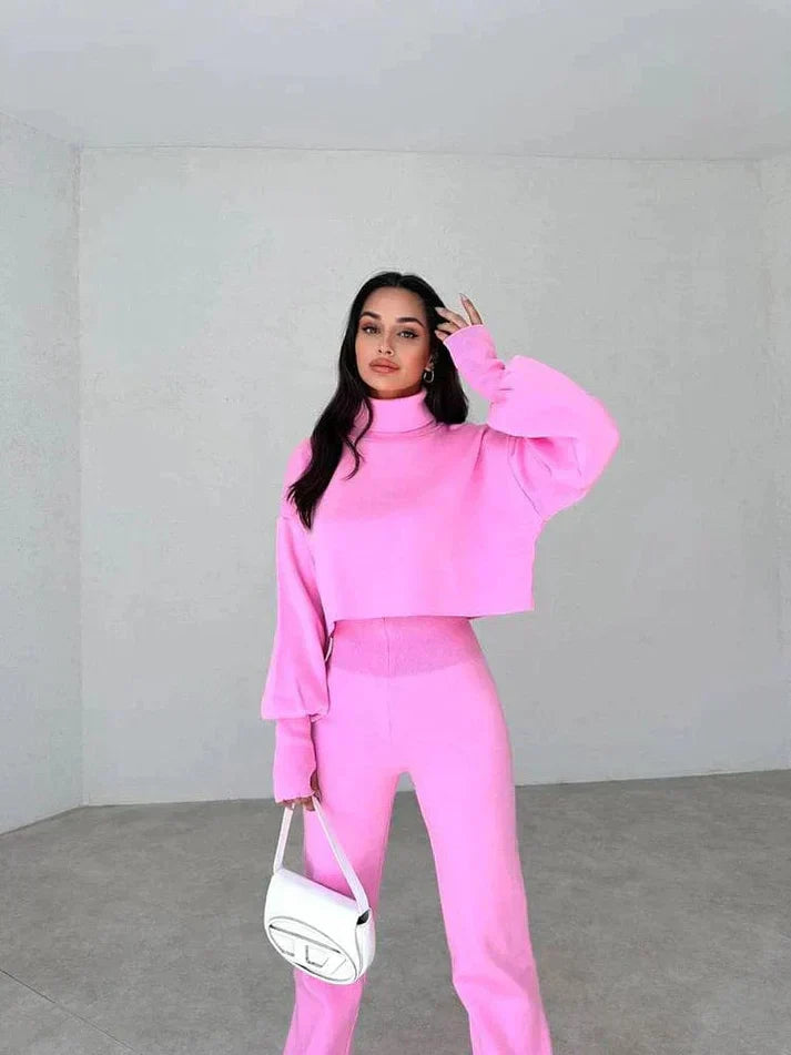Levoire | Ensemble Col Haut Deux Pièces Rosa