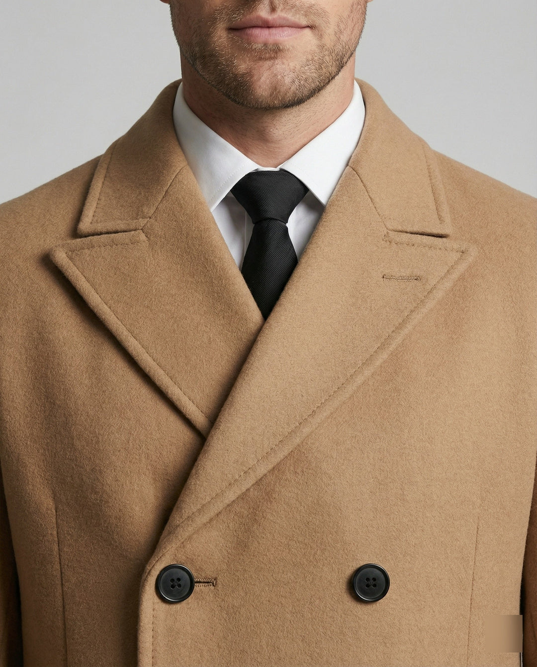 Manteau en laine classique chaud pour hommes