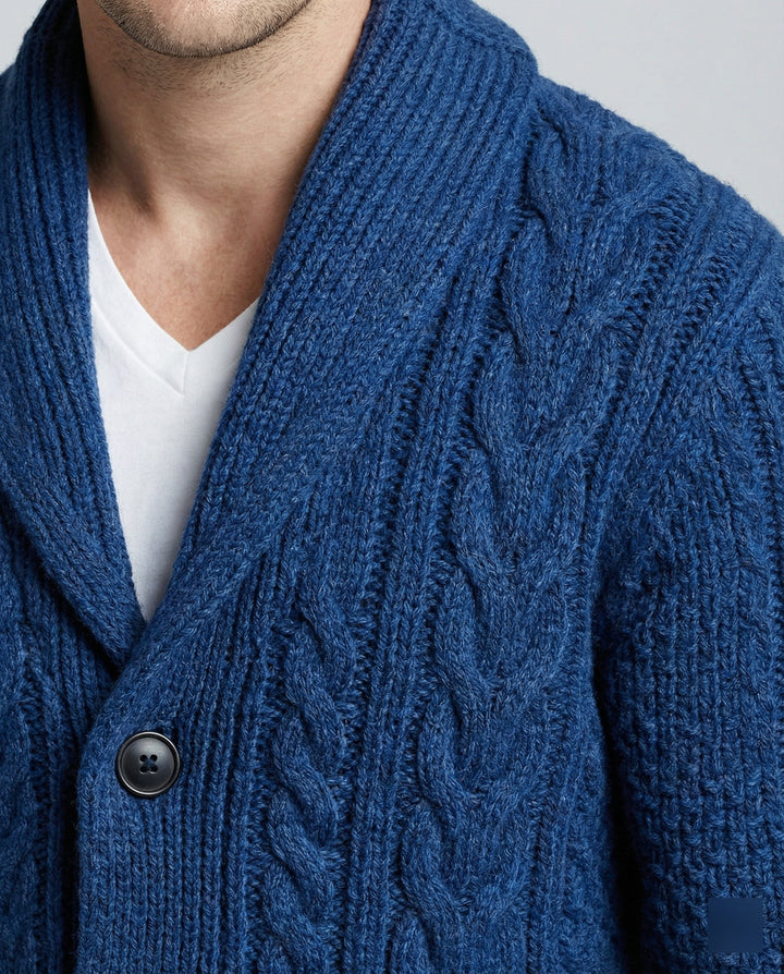 Veste en tricot à motif torsadé chaud