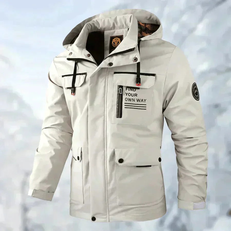 Levoire | Veste D'Extérieur Confortable, Coupe-Vent Et Imperméable. Blanc