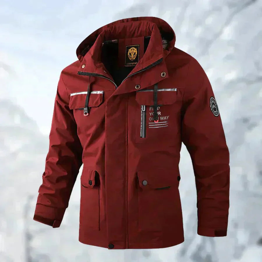 Levoire | Veste À Capuche À Manches Longues Avec Poches Latérales Rot