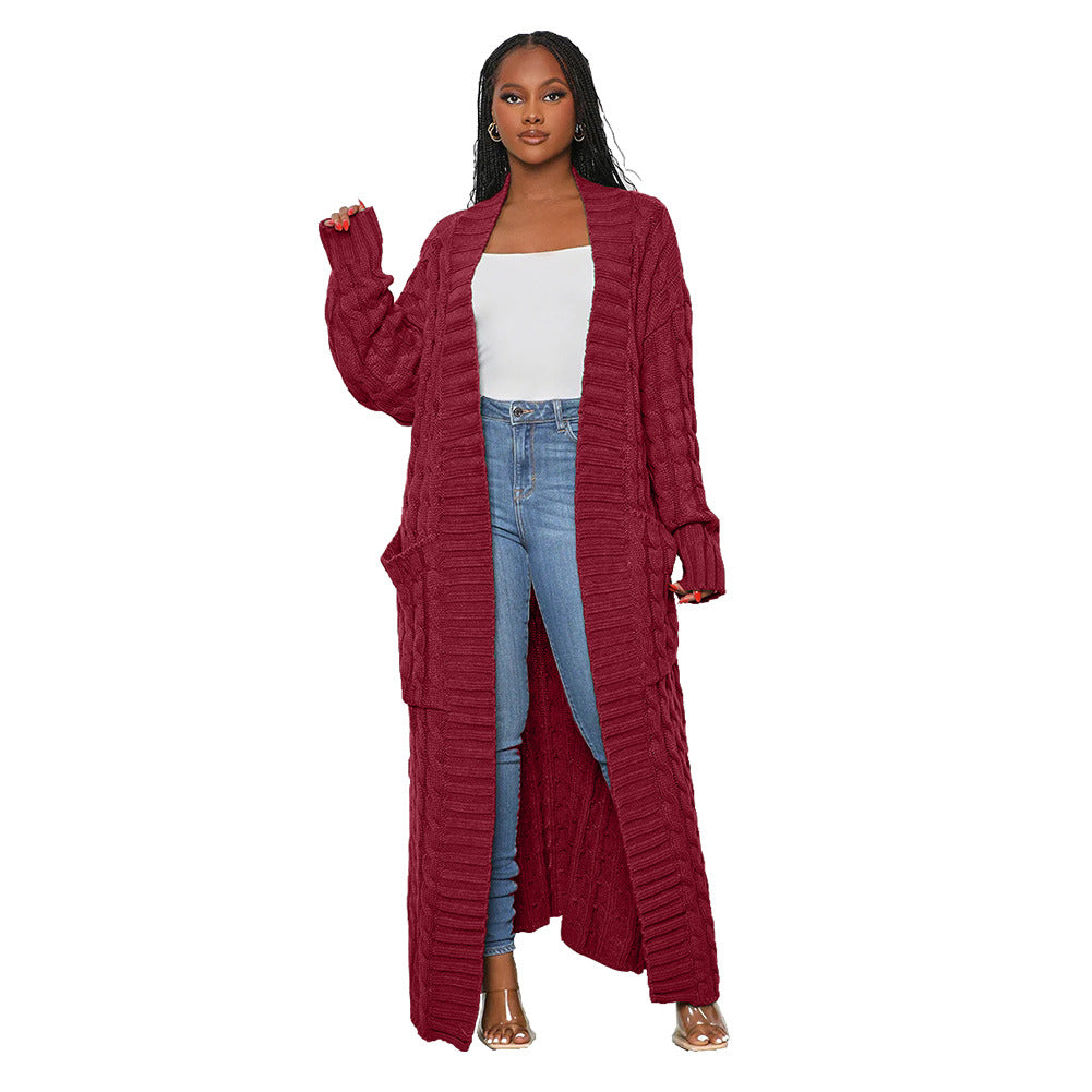 Levoire | cardigan à manches longues spécial automne-hiver BORDEAUX