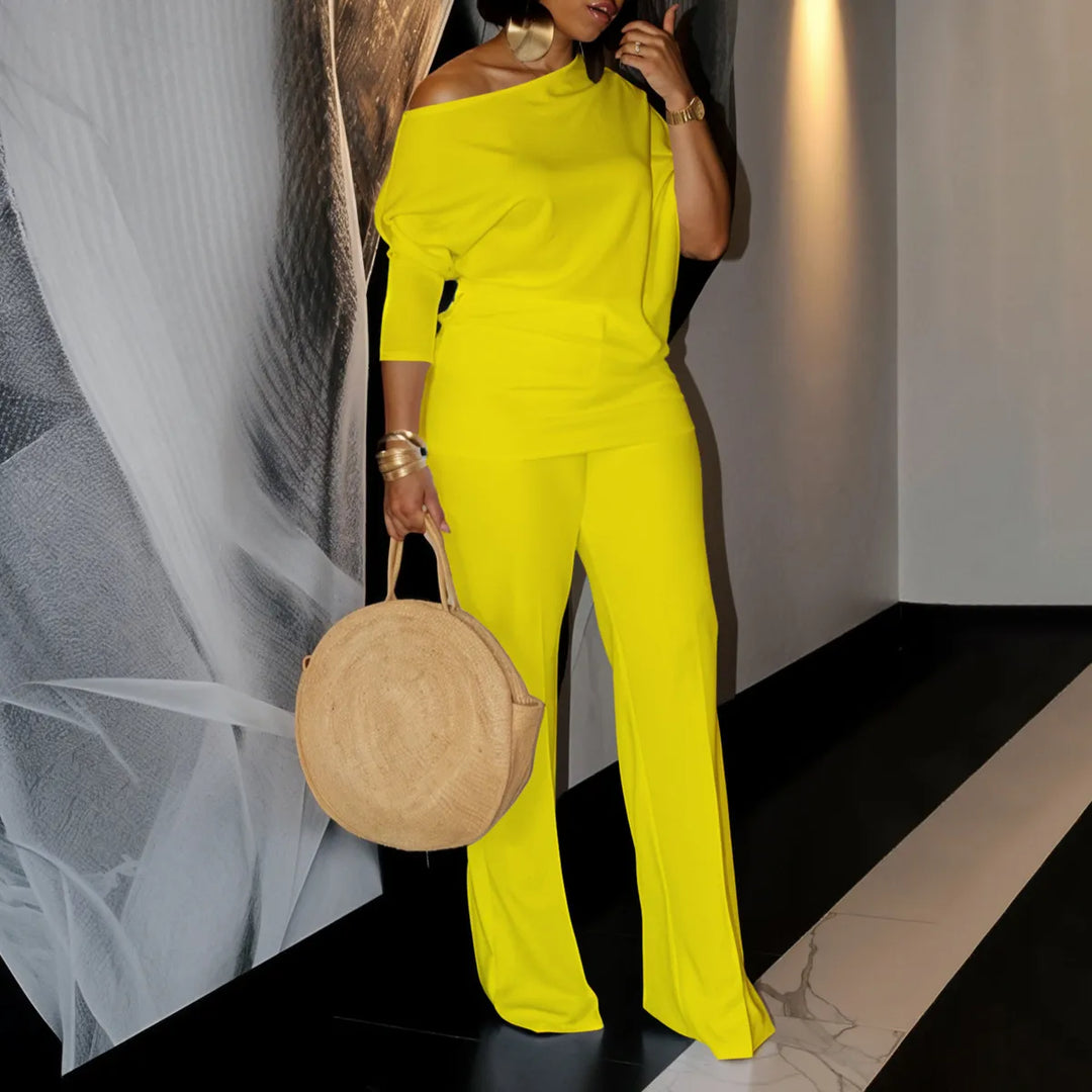 Levoire | vinokulma-manches longues et pantalons amples Jaune