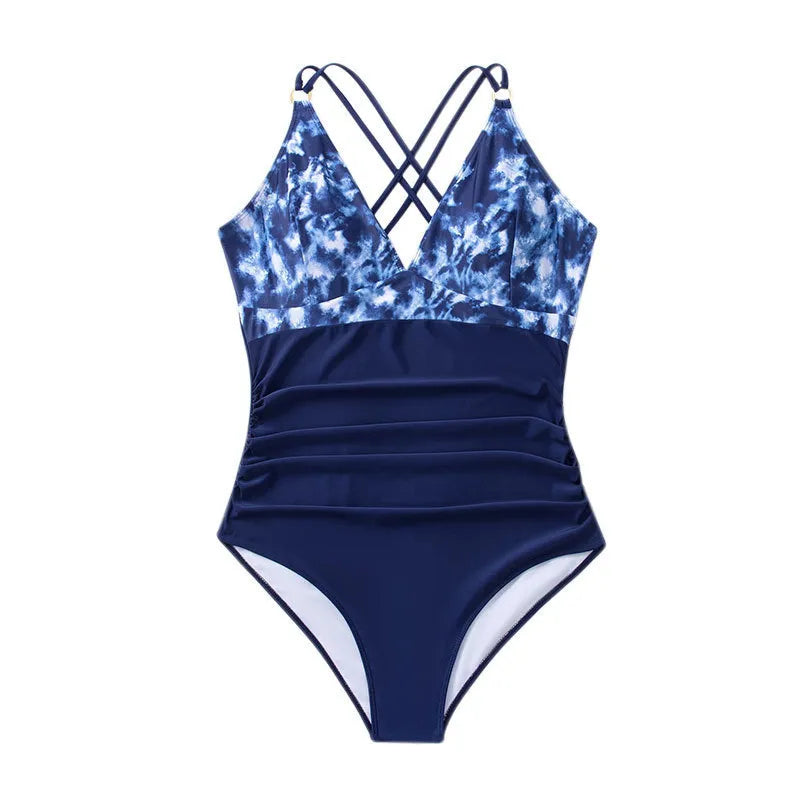 Levoire | Maillot de bain une pièce imprimé texturé BLEU MARINE