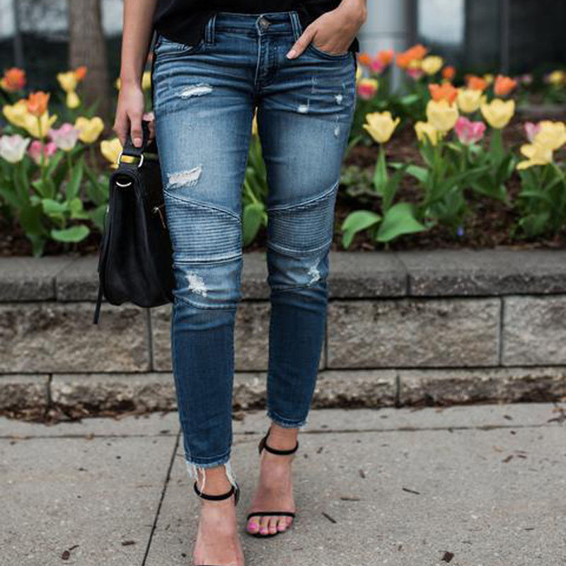 Levoire | skinny plissé VALE BLEU