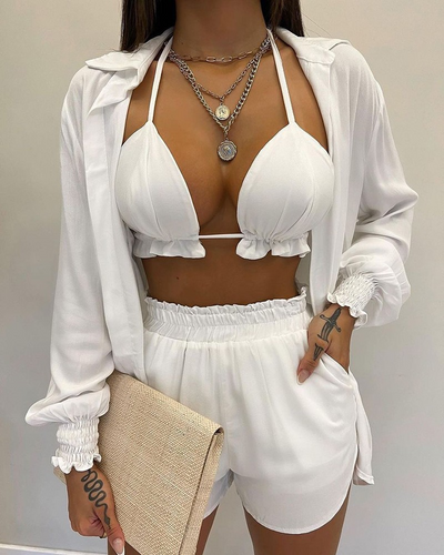 Levoire | maillot de bain trois pièces avec cardigan, haut et shorts