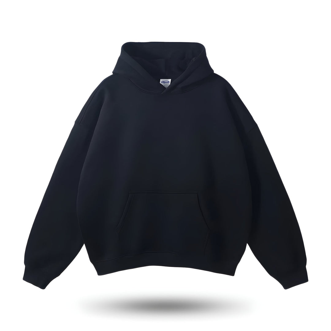 Levoire | Sweat À Capuche Gris Avec Poche Kangourou Pour Hommes Noir