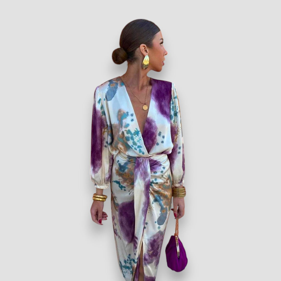 Levoire | Élégante Robe Fleurie Décolleté en V