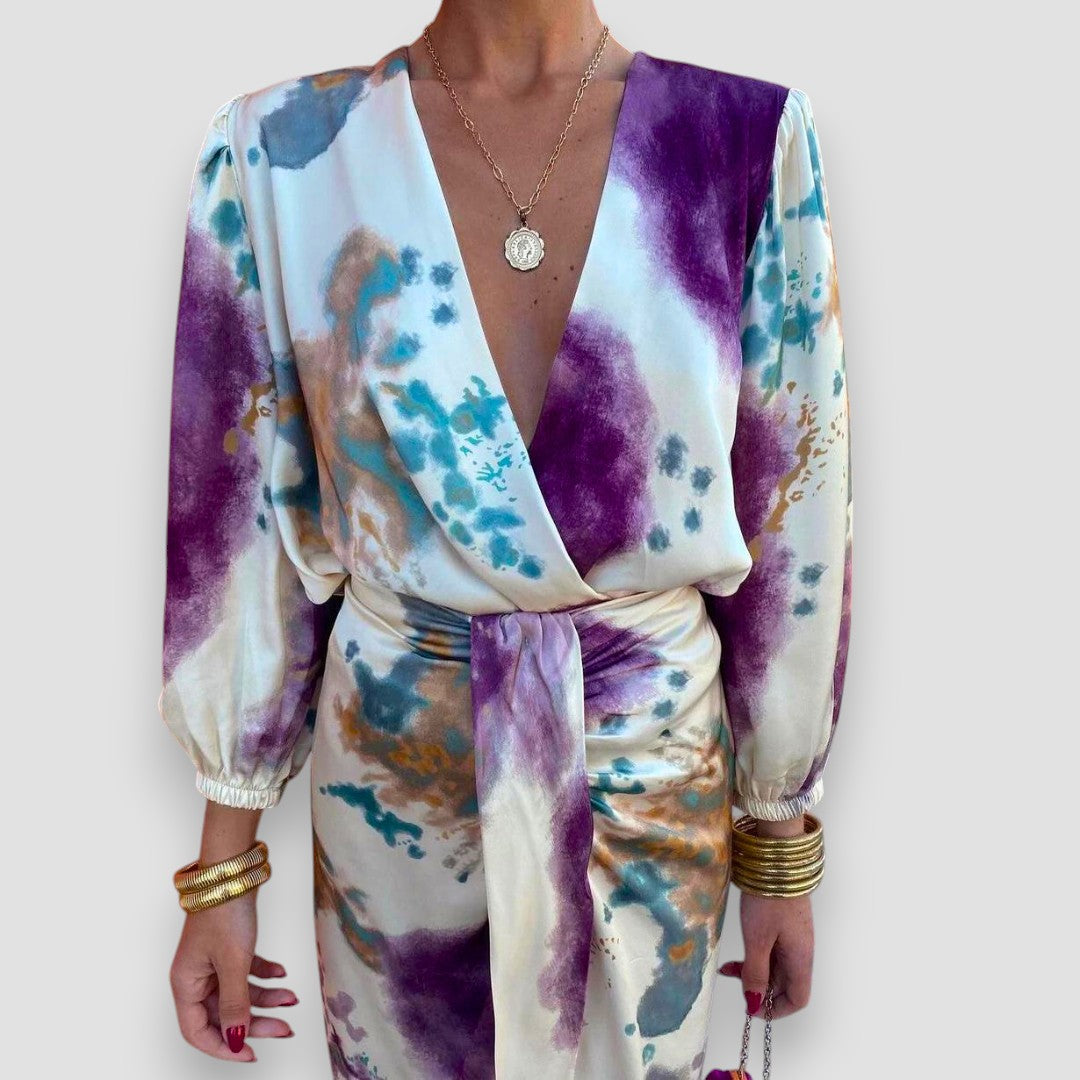 Levoire | Élégante Robe Fleurie Décolleté en V 2XL