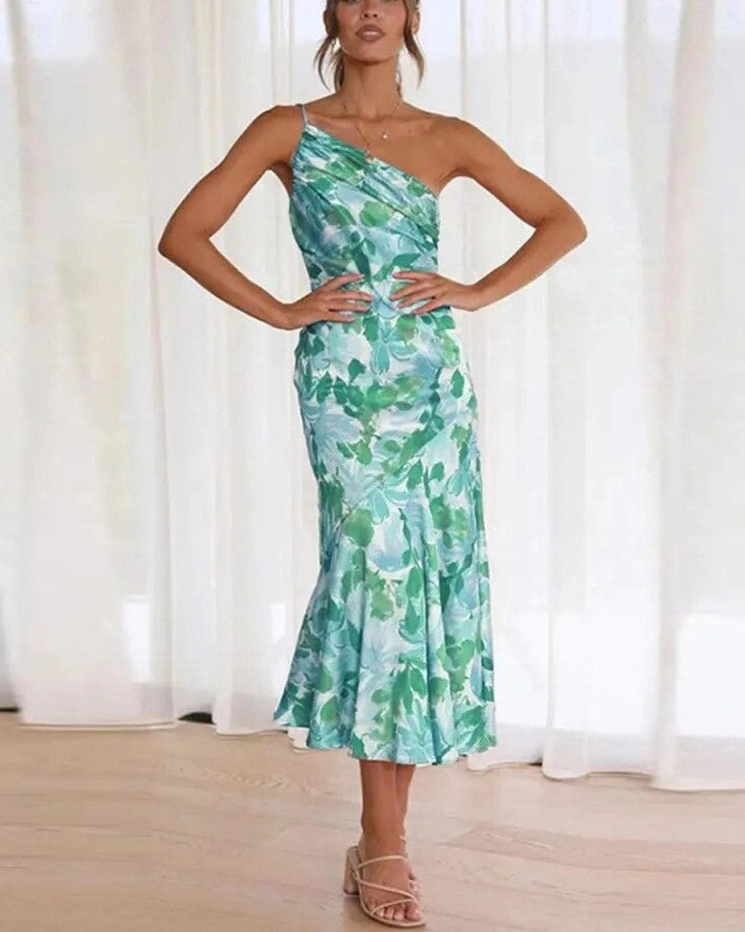 Levoire | Robe maxi florale asymétrique
