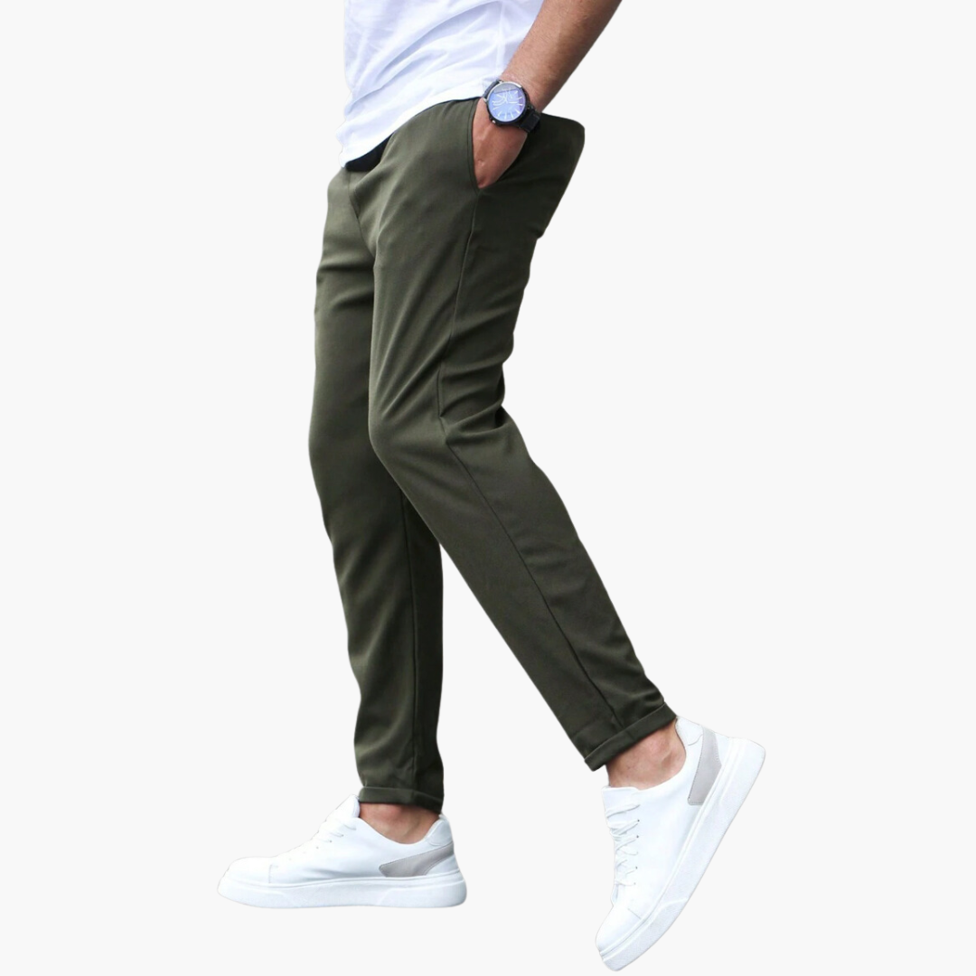 Levoire | Pantalons stretch extensibles Armée verte