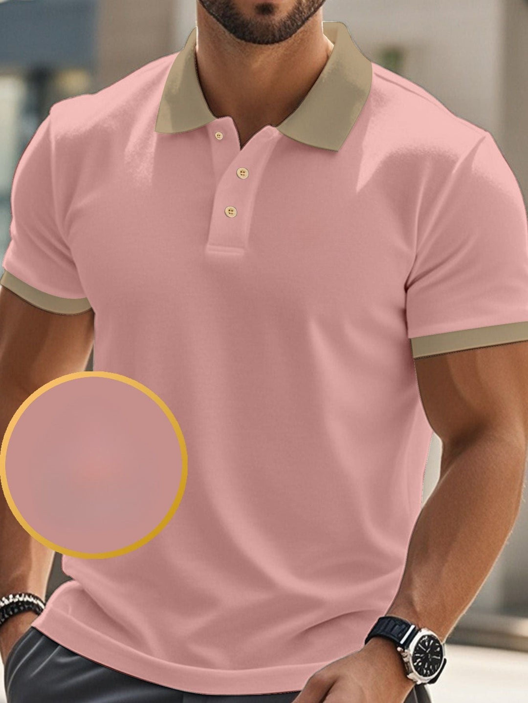 Levoire | Polo à manches courtes Rose rouge
