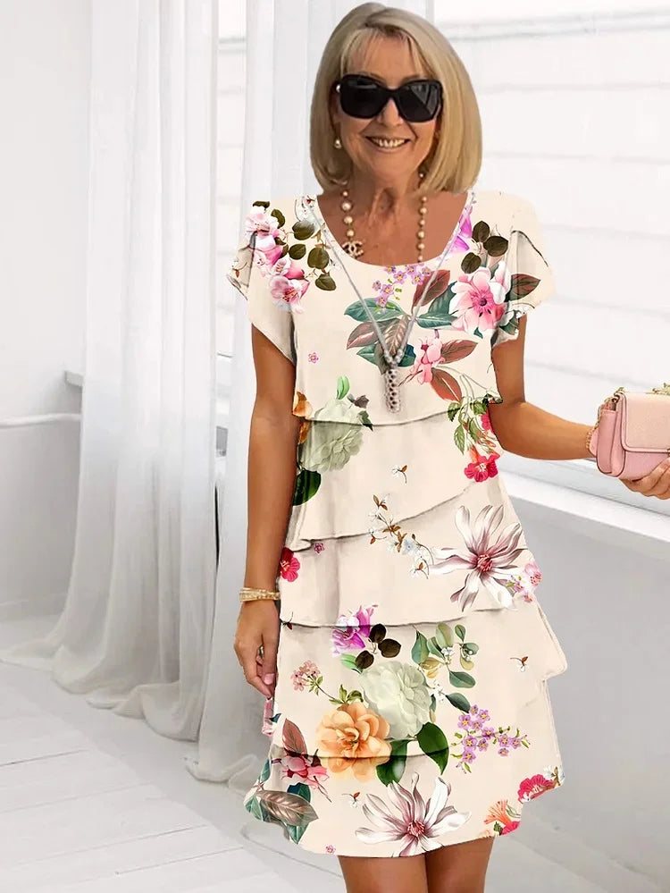 Levoire | Robe à fleurs Beige