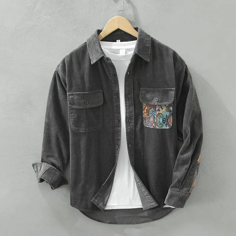 Levoire | Chemise En Velours Côtelé Gris anthracite