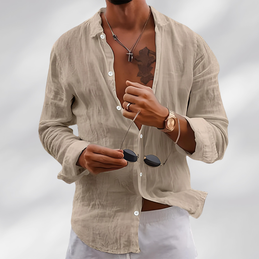 Levoire | Chemise En Lin Premium Beige