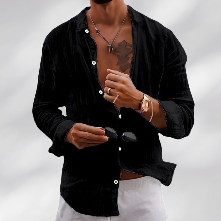 Levoire | Chemise En Lin Premium Noir