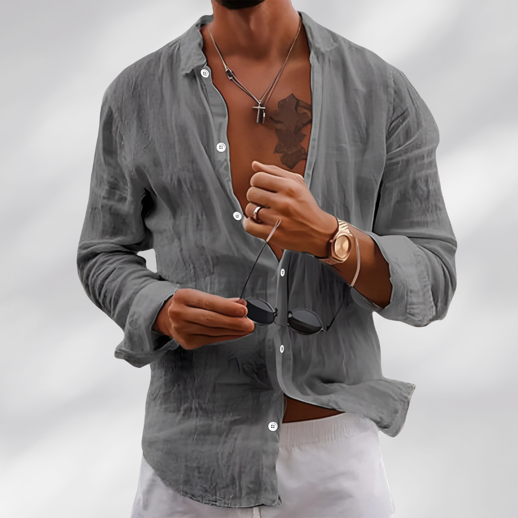 Levoire | Chemise En Lin Premium Gris
