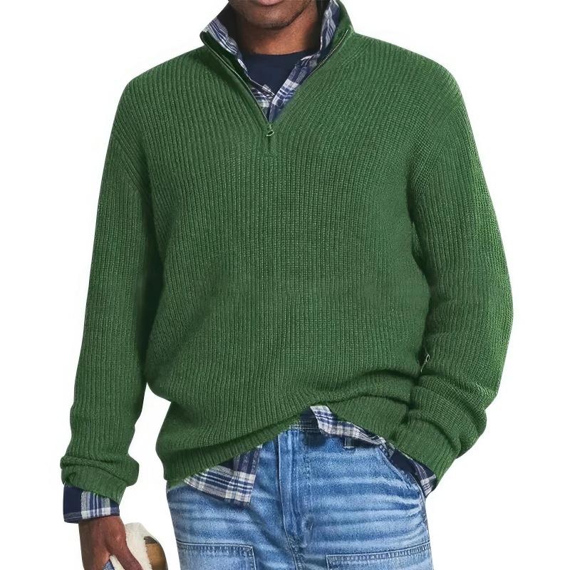 Levoire | Pull À Fermeture Éclair Pour Les Hommes Vert