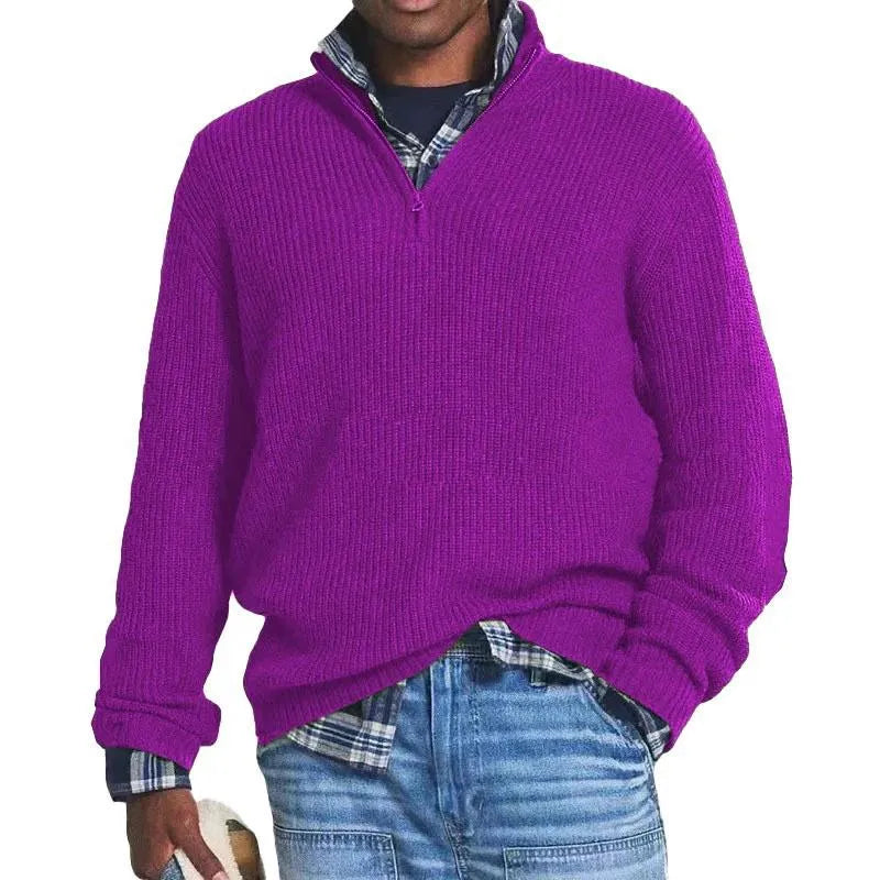 Levoire | Pull en maille à fermeture éclair pour hommes