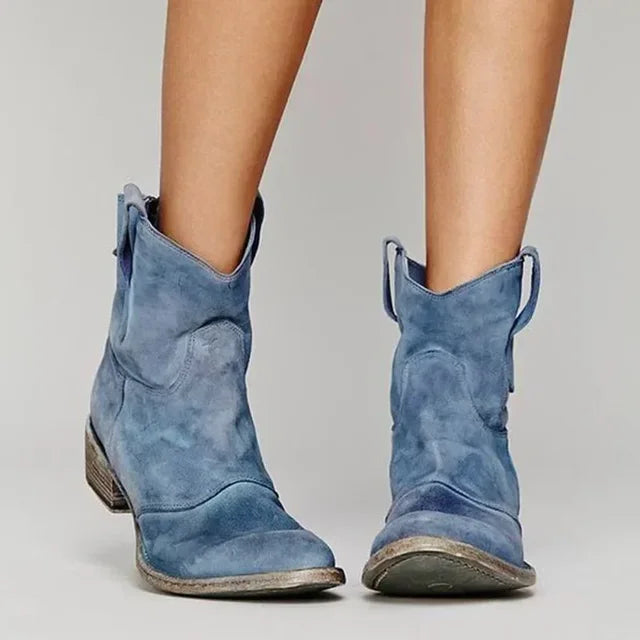 Levoire | Bottes chevillières de style collecte de vin Bleu